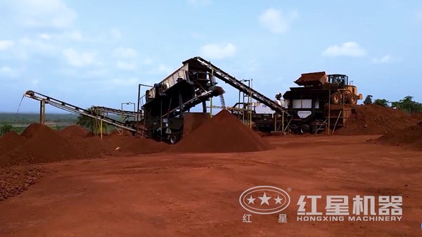 移動式沙石分離機(jī)作業(yè)現(xiàn)場視頻_生產(chǎn)視頻推送（圖）