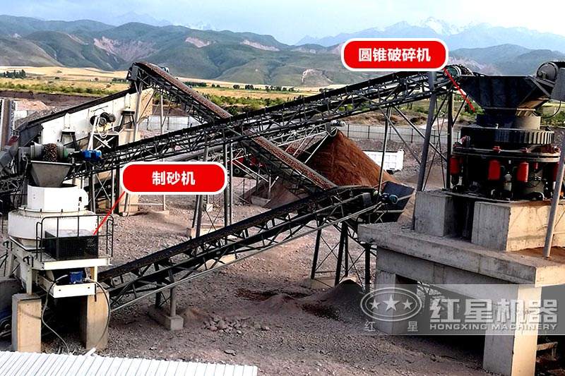 河卵石制沙機(jī)生產(chǎn)線現(xiàn)場